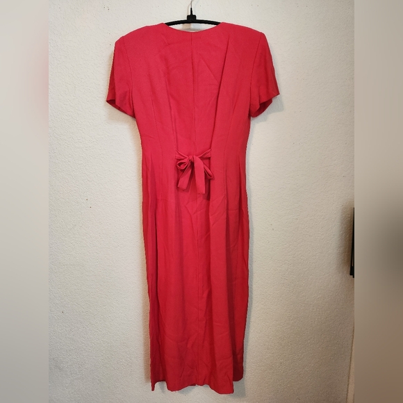 Vintage Dawn Joy Fashions Coral/Red Dress, Size 6 - Picture 2 of 6